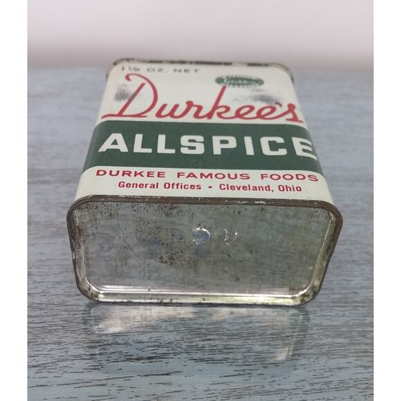 Vintage Durkees Allspice Metal Tin Container Kitchen Display Spice Collectible - Picture 7 of 10